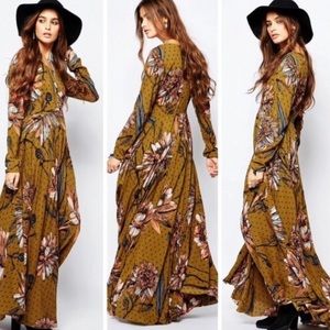 First kiss floral maxi free people dress